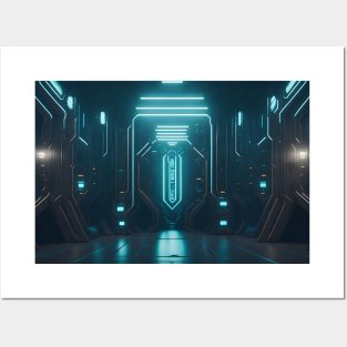 Spaceship futuristic interior Posters and Art